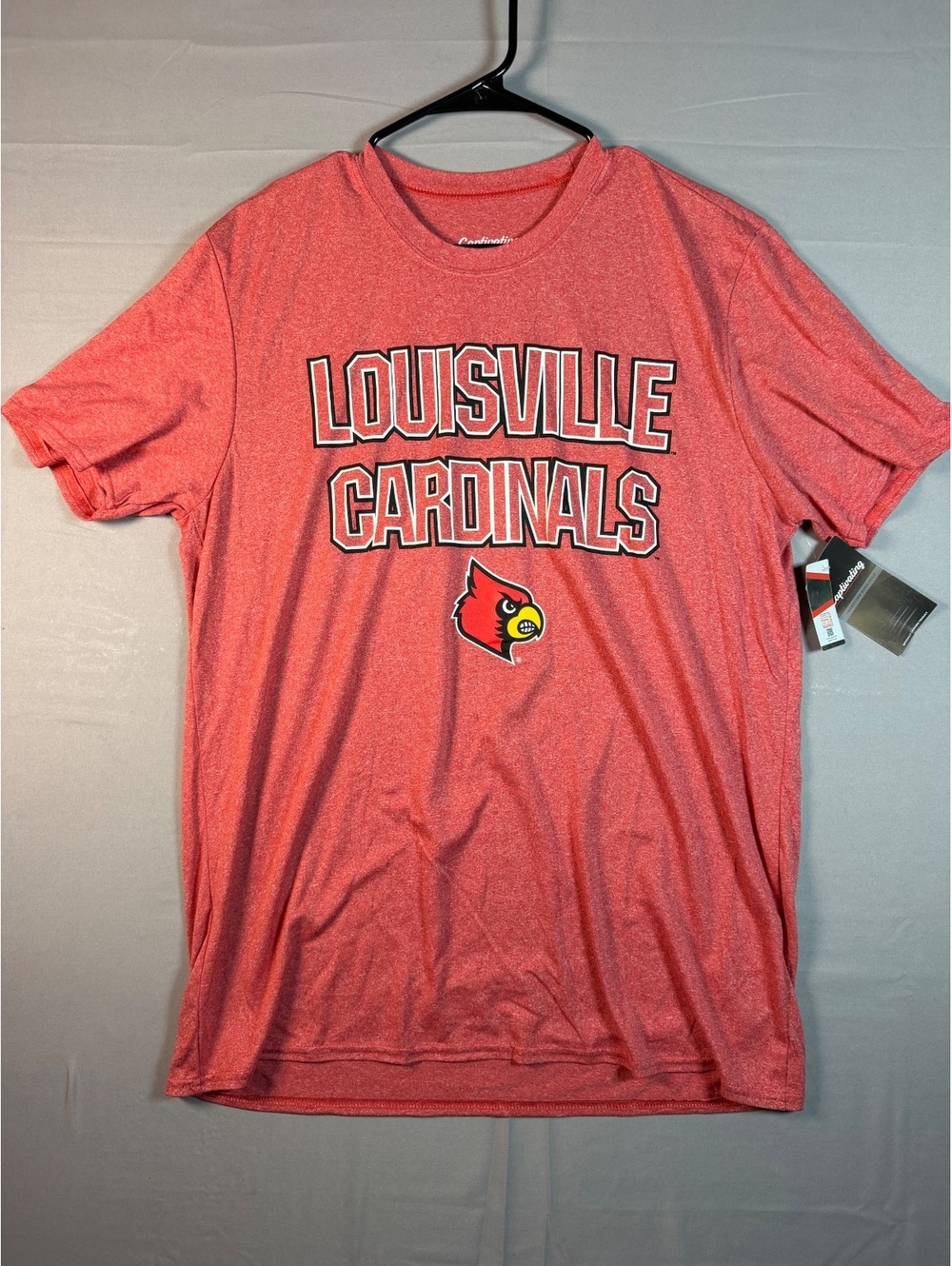 Louisville Cardinals Red Heathered Performance T-Shirt, Size Large, Captivating